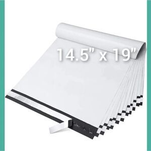 Poly Mailers Set of 10 Polymailers 14.5" x 19” White